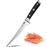 SHAN ZU Filetiermesser, Filitiermesser Scharf 18cm, Deutscher Edelstahl Fischfiliermesser mit Ergonomischer Griff Lachsmesser Fischmesser Exquisiter Geschenkverpackung