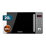 Cecotec Mikrowelle Pro Clean 5110 Inox. 700 W, Grill 800 W, 20 L, Ready 2 Clean, Beschichtung 3D Wave Frontspiegel, 8 Programme,60 Min Timer, LED, Edelstahl In Silber Schwarz