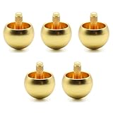 Feeuid 5X Tippe Top Metall Oben Umdrehen Edelstahl Kreisel Erstaunliches Spielzeug Geschenk, Golden