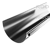 Dachrinne 2 m lang 'verzinkt' von Roofart (6 tlg Nenngröße 333 Durchmesser 150 mm, 2 m lang)