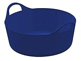 Kerbl Trog FlexBag blau (Flexibler Futtertrog, Müslischüssel, Fassungsvermögen 15 Liter, Futtereimer mit Zwei Griffen) 3210248