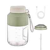 Tragbarer Mixer – wiederaufladbarer Hochgeschwindigkeits-Smoothies-Mixer | 1000 ml Mini-Fruchtmixer, elektrischer individueller Mini-Mixer, Saft-Smoothie-Becherflasche, Outdoor-Reisemixer für Shakes