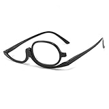 AONAYO Make-Up-Lesebrille, Make-Up-Brille, Drehbare Make-Up-Brille Mit Einer Linse, Vergrößernde Make-Up-Brille, Kosmetische Lupenbrille, Für Frauen, +1,5