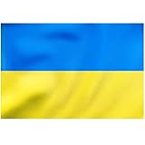 AhfuLife Ukraine Flagge 90 x 150 cm, 1 Stück krainische Flaggen Banner, Große Ukrainische Nationalflaggen für 2024 Fußball EM WM Euro Olympische Nationaltag Party Bar Deko