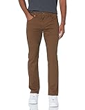 Amazon Essentials Herren 5-Pocket-Stretch-Twillhose, Schlanke Passform, Braun, 36W / 32L