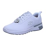 Skechers Damen MARSING GMINA Work Shoes, White Prime Asia Leather, 40 EU