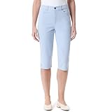 Gloria Vanderbilt Amanda Skimmer-Shorts für Damen, hohe Taille, Standard, Blau - Dreamy Blue, 48