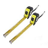 Operitacx Maßband mit Dualer Messung Wasserdichtes Carbon stahl Bandmaß Präzise Elektrische Rollbandmaß für Metrische und Imperiale Messungen Leicht Tragbar für Bau und Heimwerker