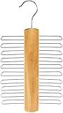 Hangerworld Holz 20 bar Krawatte Rack Kleiderbügel - Schal, Gürtel, Zubehör Organizer - Beige / Natur
