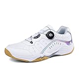 FJJLOVE Badminton-Trainer Für Herren, Squash-Schuhe Für Damen, Professionelle Volleyball-Turnschuhe, Leichte, Atmungsaktive Tischtennisschuhe,Grau,39 EU