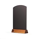 Chalkboards UK WC124F Tischplatte Kreidetafel mit Sockel, Holz, rustikales Braun, A4, 31 x 21 x 4 cm