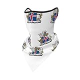 KQISANGM Kühlender Nackenwärmer für Damen Und Herren mit Island-Flaggenmuster Atmungsaktive Sturmhaube Sonnenschutz Multifunktionales Stirnband