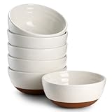 DOWAN Ceramic Bowl Schüssel 6er Set - 270 ml Dessertschalen Set Porzellan für Müsli, Reis,Tapas, Beilagen - Mikrowellen- und Spülmaschinenfest - Alabasterweiß