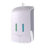 XXXXW Nachfüllbarer Seifendosierer für Hotel Shampoo Duschgel Box Heim WC Badezimmer Wand-Durchschlag frei Doppelkopfseifenspender Duschlotionsspender (Color : Gray)