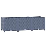 vidaXL Hochbeet Blumenkasten Gemüsebeet Pflanzbeet Blumenbeet Pflanzkasten Blumenkübel Pflanzkübel Kräuterbeet 120x40x38cm Polypropylen