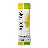 SKRATCH LABS Sport Hydration Drink Mix | Kohlenhydrate, Elektrolyte Pulver | 22g | Zitrone + Limette | Ausdauer, Training, Wettkampf | Glutenfrei, Vegan