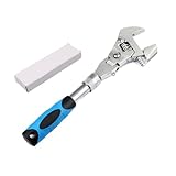 BildeeMait 25,4 cm multifunktionaler einziehbarer verstellbarer Schraubenschlüssel mit klappbarem Kopf, Sanitär-, Elektro- und Klimaanlagen