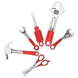 TOYANDONA 6 Stück Mini -Werkzeugmodell Puppenhauszubehör Miniatur Dollhouse Tool Kit Mini-Hauswerkzeuge winzige Reparaturwerkzeuge Puppenhaus-Reparaturwerkzeuge Legierung rot