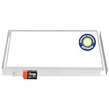 LECOM LED Panel 120x60 - Aufbau Deckenleuchte Neutralweiß Lichtstrom 6000 Lumen Hell Aufputz Deckenpanel LED Platten Deckenbeleuchtung Light (4000K mit Aufbaurahmen)