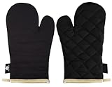 Ofenhandschuhe Fire Stone, Schwarz, 17x29 cm, 1 Paar, PSA-Kategorie II bis 250°C hitzebeständig, geprüftes und zertifiziertes Produkt