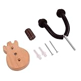 Mtlavishness Gitarren-Wandhalterung aus Massivholz für Akustik-, E-Gitarre, Bass, Ukulele. Robust und kratzfest, hält bis zu 20 kg, mit drehbarem Design und Metall-Stützstangen, (Originalholzkorn)