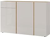 Germania Sideboard 2529-575 GW-Mesa, in Navarra-Eiche-Nb./Kaschmir, mit Glasauflage, 152 x 103 x 43 cm (BxHxT)