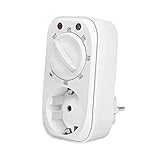 LogiLink ET0012 ET0012-Mechanische Zeitschaltuhr mit Dämmerungssensor mit 7 verschiedenen Modi/Einstellungen, Weiß