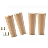 Vintage Holz-Sofa-Beine, 30 cm, Bett- und Tischfüße mit Montageplatte, 4 austauschbare Beine und Schrauben für Schränke und Kommoden, stilvolle Unterstützung