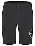 Ziener Kinder Natsu X-Function Fahrrad-Shorts mit Innenhose - Mountainbike/Outdoor/Freizeit - atmungsaktiv,schnelltrocknend,gepolstert, Black, 176
