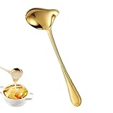 svpfuo 2 Stück Soßenlöffel, Saucenlöffel, Soßenkelle, Geeignet Für Kreativer Entenschnabellöffel Schaumlöffel, Suppenkelle Hotpot, Kochlöffel Schaumlöffel, Edelstahl Haus Küche Sauce Löffel (B)