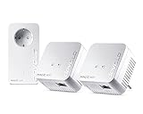 devolo ethernet, 8578 WLAN Powerline Adapter, Magic 1 WiFi mini Multiroom Kit -bis zu 1.200 Mbit/s, Mesh WLAN Verstärker, 2x LAN Anschluss, dLAN 2.0, weiß
