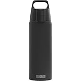 SIGG - Edelstahl Trinkflasche - Shield ONE Black - Für Kohlensäurehaltige Getränke Geeignet - Auslaufsicher - Federleicht - BPA-frei - Outdoor & Fitness - Schwarz - 0,75L