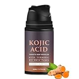 Kojic Acid Gesichtscreme mit Kurkuma - Feuchtigkeitscreme für das Gesicht von Frauen - Kojisäure-Creme Hautaufhellungscreme mit Vitamin C & Retinol - Dunkle Flecken entfernen, Dullness reduzieren