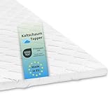 Bodyprotect Topper 90 x 200 x 6 cm, Kaltschaum Matratzentopper, Matratzenauflage, waschbar bis 60 Grad, weiß