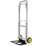 MISTER TOOL Alu-Sackkarre 90kg: Leichte und stabile Transportlösung für den Alltag, 390 x 240 mm Fläche, einstellbare Höhe, Faltbare Transportfläche & einfahrbarer Griff