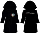 Harry Potter Hedwig weich Bademantel Kinder Mädchen Jungen Kapuzenbademantel Morgenmantel Fleece 116-158cm Schwimmbad Sauna Pool Flauschig Geschenk (DE/NL/SE/PL, Numerisch, 128, 134, Regular, schwarz)