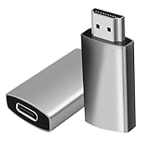 USB C auf HDMI Buchse auf HDMI Stecker Adapter 4K @ 60Hz HDR Video Konverter mit Thunderbolt 3/4 Unterstützung kompatibel mit Steam Deck iPhone 16 15 MacBook iPad Pro Surface Samsung 1 Pack