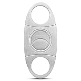 CIGARLOONG Zigarrenschneider Edelstahl gebürstet Doppelklingen Zigarren Guillotine