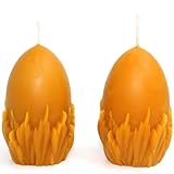 BALIVA® Bienenwachskerze Ostern-Ei-Form – 100% Natürlich & Handgemacht – Umweltfreundlich, Giftfrei & mit sanftem, natürlichem Duft – Ideal als Geschenk & Dekoration