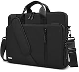 TECOOL 17,3 Zoll Laptoptasche, 360° Schutz Laptop Schultertasche Umhängetasche für 17-17,3 Zoll Lenovo Acer ASUS Dell HP Samsung Laptop Notebook Tasche Stoßfest Wasserdicht Aktentasche, Schwarz