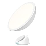 Verilux® HappyLight® Halo Kabellose LED Lichttherapie Lampe mit 360° Magnetfuß und wiederaufladbarem Akku für tragbare Lampen, UV-frei, 10.000 LUX Vollspektrum mit Helligkeit u