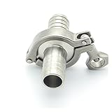ROJDFCNBW Gewindereduzierstück Rohr, 304SS Sanitär-Fitting-Set, 6 mm bis 45 mm Schlauchtülle + Tri-Clamp + Silikondichtung(10mm Ferrule 25.4mm)