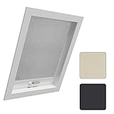 WOLTU Thermo Dachfenster Rollo ohne Bohren Sonnenschutz Verdunkelungsrollo mit Saugnäpfen, Thermorollo Hitzeschutz für Dachfenster 76x93 cm, Grau