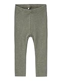NAME IT Unisex Baby Nbnkab Legging Noos, Dusty Olive/Detail:melange, 86