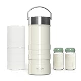 KEKHEALTH Tragbarer Muttermilchkühler für Arbeit und Reisen, 24 Stunden Durchgehende Kühlung, 650ml Großem Fassungsvermögen Muttermilchkühler mit 2 Babyflaschen zur Muttermilch Aufbewahrung, BPA-Frei