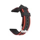 ZEPFJHE Silikon-Uhrenarmbänder, Schnellverschluss, weiches Gummi, für Damen und Herren, wasserdicht, schweißresistent, 22 mm, Silikon