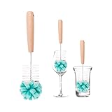 Katomi Flaschenbürste 27cm für Sodastream – mit ergonomischem Griff, weichen Borsten & Schwammkopf – Reinigung ohne Kratzer, für Glas- & Kunststoffflaschen, BPA-frei & umweltfreundlich