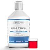 Biovitup Marine Collagen 10000 mg – Flüssiges Meereskollagen Typ I & III mit Hyaluronsäure, Vitaminen & Mineralien – Kollagen Drink für Haut, Haare & Nägel – 500 ml