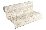 A.S. Création Vliestapete Best of Wood`n Stone 2nd Edition Tapete in Stein Optik fotorealistische Steintapete Naturstein 10,05 m x 0,53 m beige creme Made in Germany 355803 35580-3