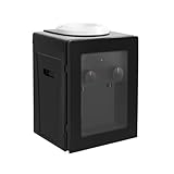 Elektrischer Wasserspender Heiß & Kalt 550W, Tisch-Wasserspender für 3.5-18L Gallonen, Hot & Cold Water Dispenser mit Edelstahl-Innenbehälter, Kompakter Trinkwasserspender für Büro Küche, EU-Stecker